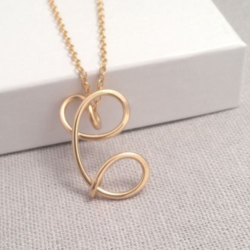 Gold Filled Initial Necklace