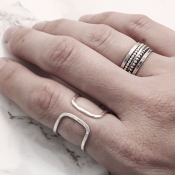 Silver Cage Ring