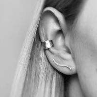 Sterling Silver Hammered Ear Cuff 