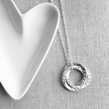 Sterling Silver Personalised Triple Circle Necklace 