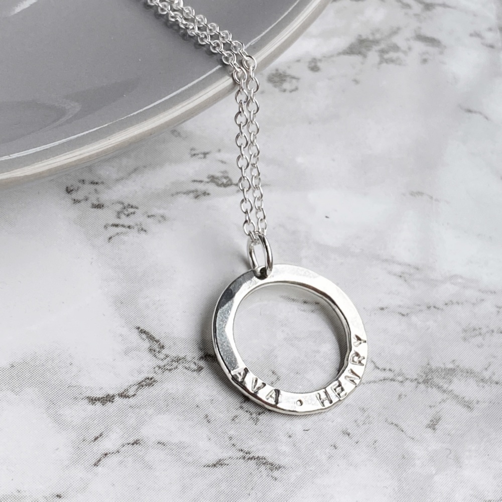 Sia Sterling Silver Snake Chain Personalised Necklace | Bloom Boutique