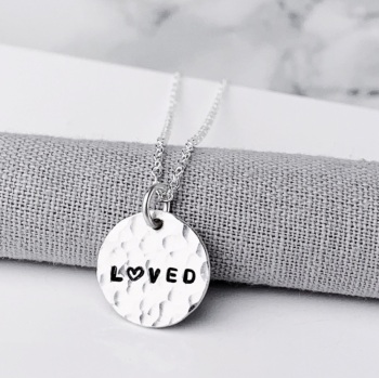 Sterling Silver Loved Necklace