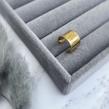 Wide Linear Ear Cuff | Gold Vermeil