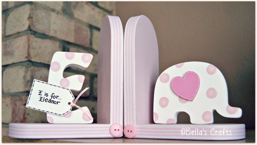 Initial and Teddy Bear bookends