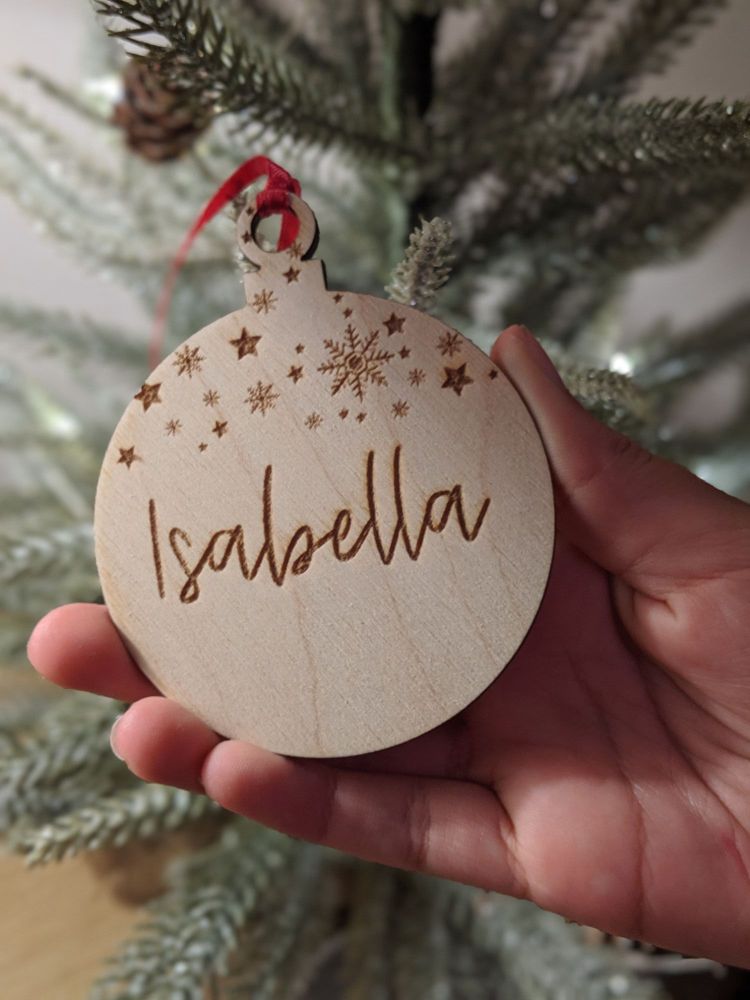 Name Wooden Bauble