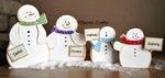 Free-standing Snowman family