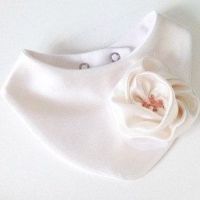 Milly's Designer Girls Bib - White Rose