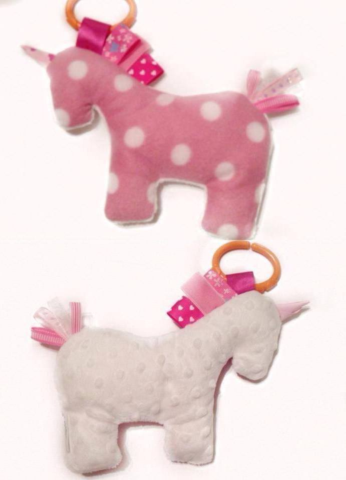 Baby Pink Unicorn Tabby Sensory Toy