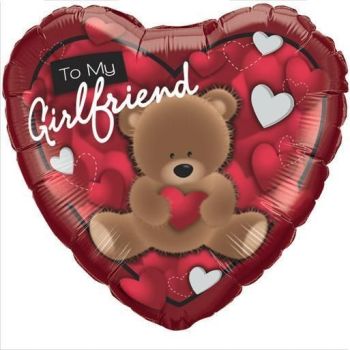 To my Girlfriend - 18" Foil Heart Balloon