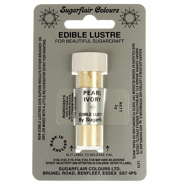 Sugarflair-Lustre Dust-Craft Dusting Colours-Pearl Ivory