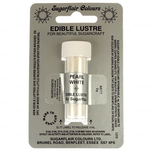Sugarflair-Lustre Dust-Craft Dusting Colours-Pearl White