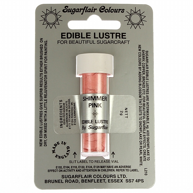 Sugarflair-Lustre Dust-Craft Dusting Colours-Shimmer Pink
