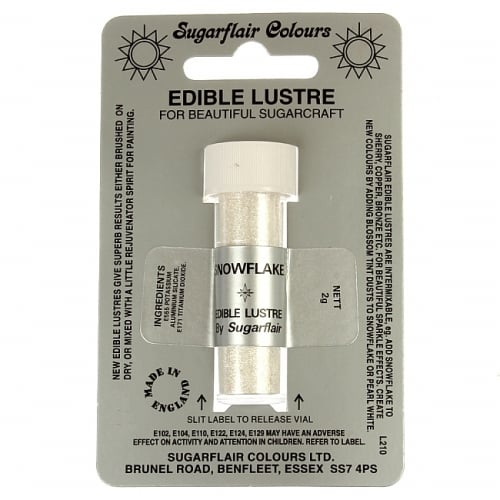 Sugarflair-Lustre Dust-Craft Dusting Colours- Snowflake BEST SELLER