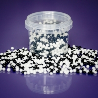 4mm Edible Balls - Matt Black and White