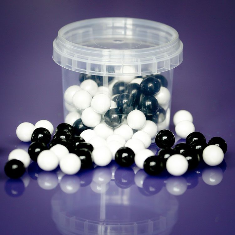 Large Sugar Pearls 10mm - Black and White