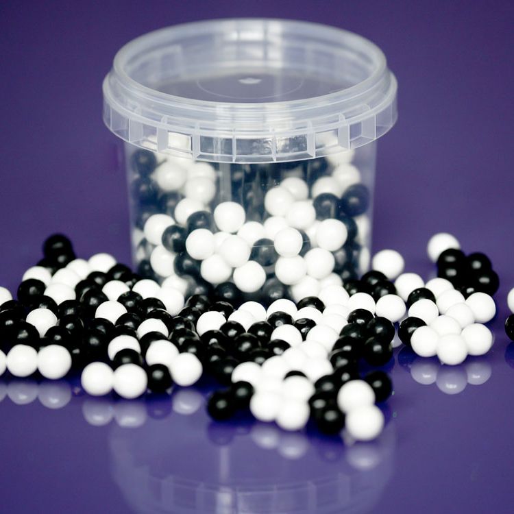 6mm Chocolate Filled Pearls - BLACK & WHITE