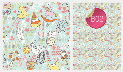 Sugar Stamp Sheet - Baby Pink