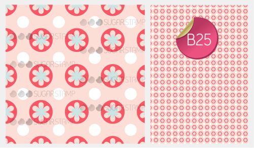 Sugar Stamp Sheet - Pattern Circles & Flowers