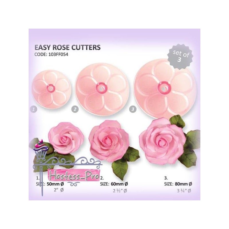 Easy Rose Cutters - Set of 3