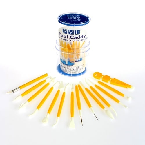 PME Tool Caddy with 14 Sugarcraft Modelling Tools