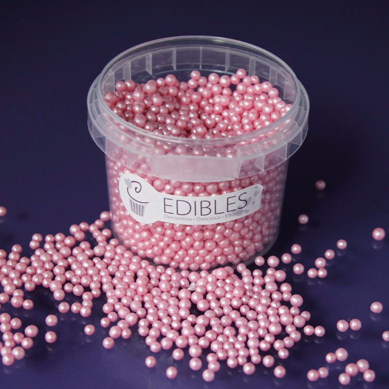 Pink Mini Pearls Edible Sprinkles Decorations Dragees 4mm – SugarMeLicious