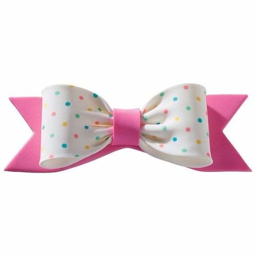 Gumpaste Bow Pastel Dots Pink