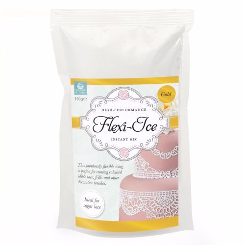 Squires Kitchen Flexi-Ice Instant Mix for Sugar Lace - Gold 150g