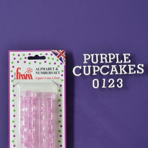 Tappits: FMM Cupcake Alphabet Upper Case and Numbers 15mm
