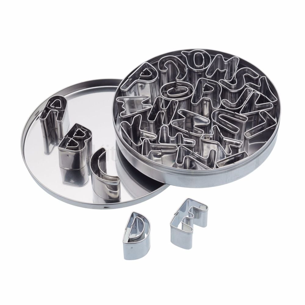 KitchenCraft - Cookie Cutters in a Tin - 26 Piece Alphabet Set