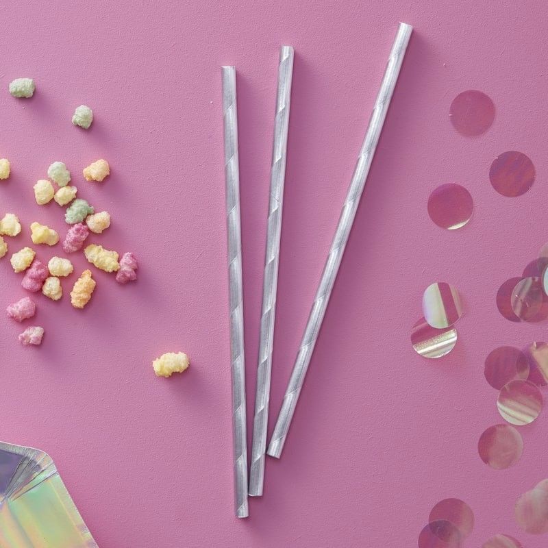 Paper Straws - Iridescent Party
