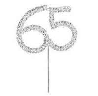 Diamante 65th Pick on Silver Stem