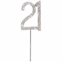 Diamante 21st Pick on Silver Stem