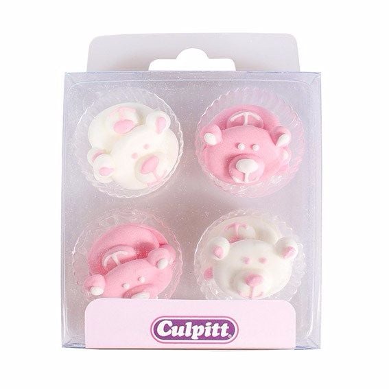 Pink Baby Bear Sugar Pipings