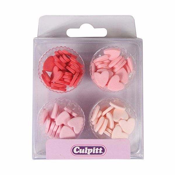 Mini Pink Heart Sugar Pipings