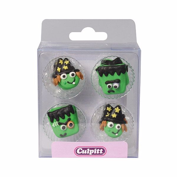 Monster & Witch Halloween Sugar Pipings - Pack of 12