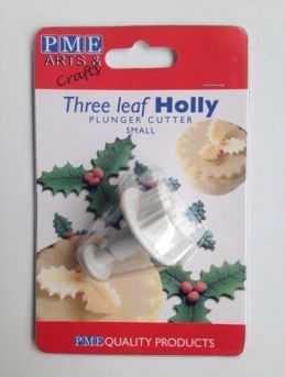 Veined Three Leaf Holly Cutter - Small (25mm) | PME