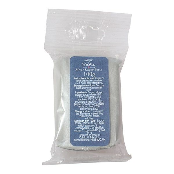 Metallic Silver Sugarpaste 100g