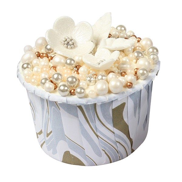 Baking Cups - Marble Silver & Gold