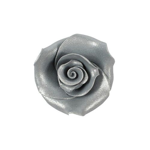 Sugar Flowers - Rose 38mm (5 Flowers) - Silver