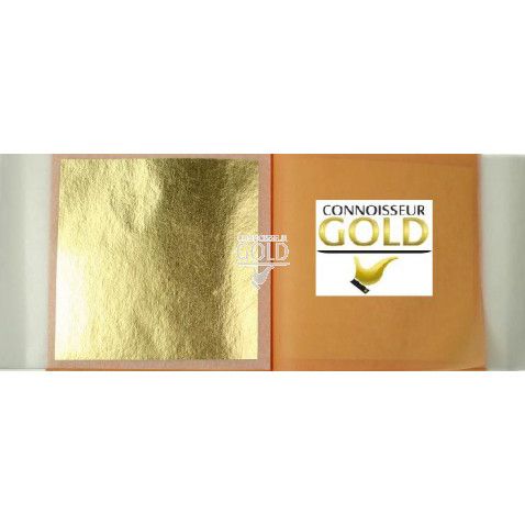 Edible Gold Leaf 24ct - 1 Leaf Transfer Booklet - 80mm x 80mm | Connoisseur Gold