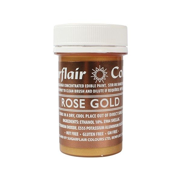 Edible Paint by Sugarflair 20g - Rose Gold
