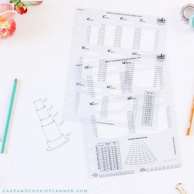Cake Sketching Templates - Rounds
