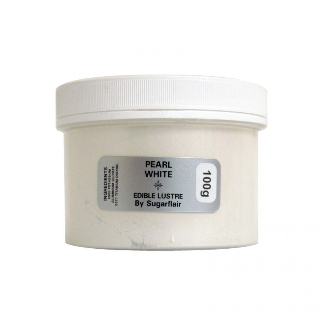 Sugarflair Lustre Colour 100g Pot - Pearl White