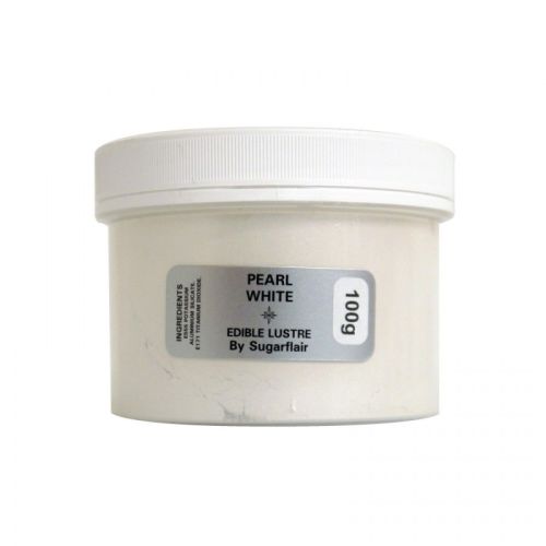 Sugarflair Lustre Colour 100g Pot - Pearl White