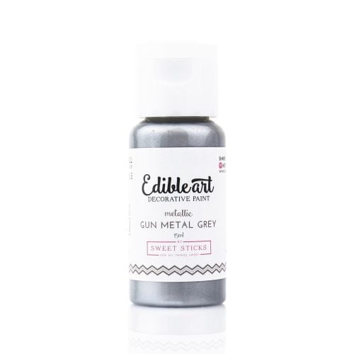 Sweet Sticks Edible Art Paint 15ml - Gun Metal Grey