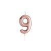Rose Gold Numeral Candles