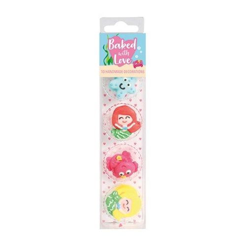Baked with Love - Mermaid Cupcake Decorations Pack of 10