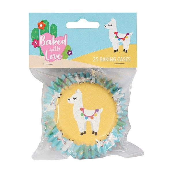 Baked with Love - Llama Foil Baking Cases Pack 25