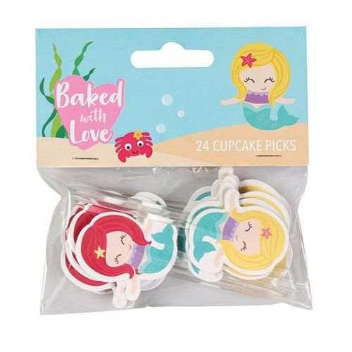 Baked with Love - Mermaid Decorative Pics - Pack 24