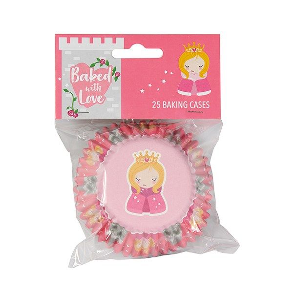 Baked with Love - Princess Foil Baking Cases - Pack of 25